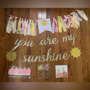Sunshine first birthday decorations